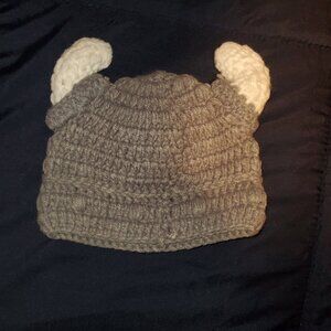 Grey Babies Beanie with Horns